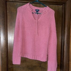 American Eagle Outfitters V-Neck Pink Sweater